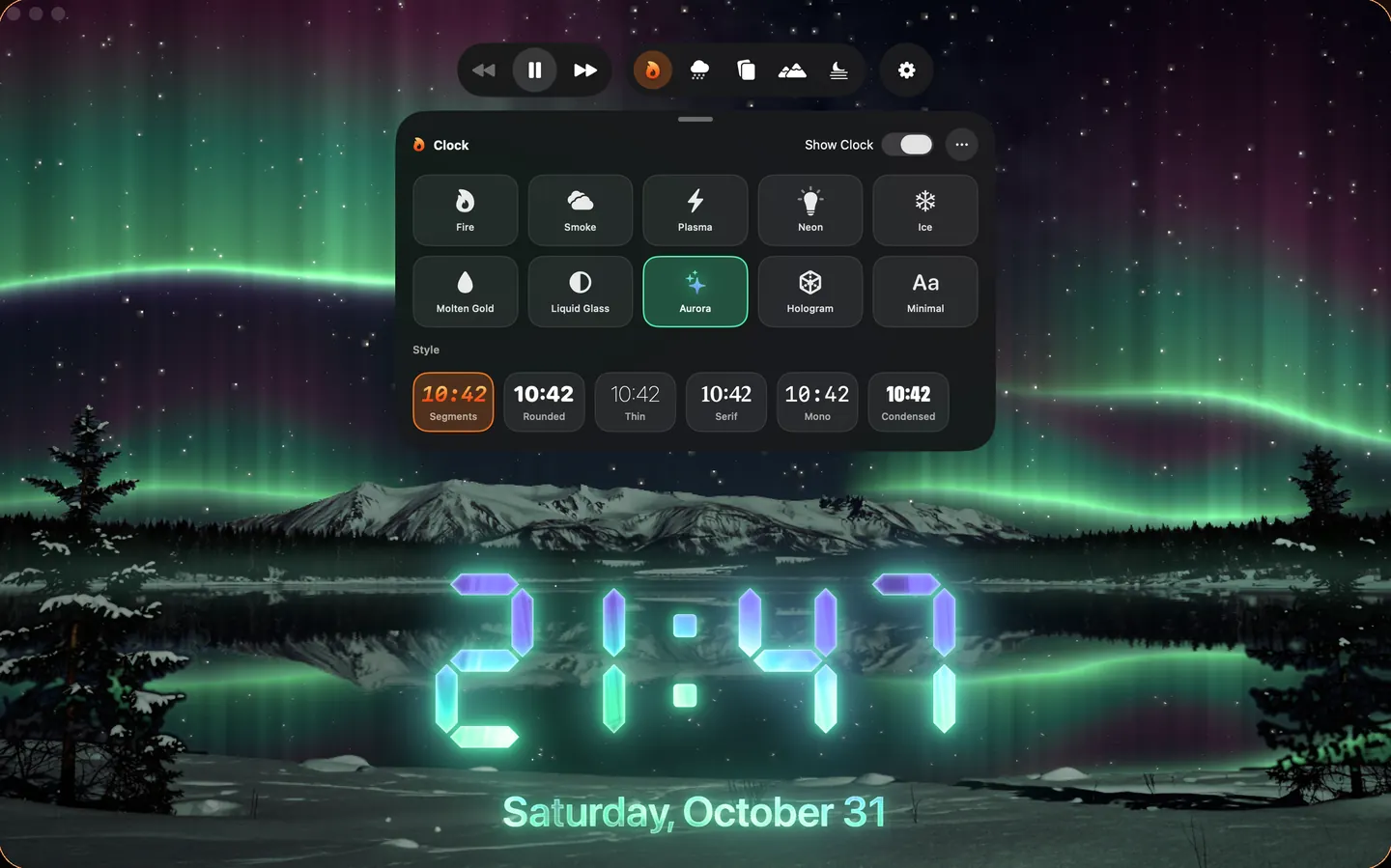 10 clock effects. Your style.