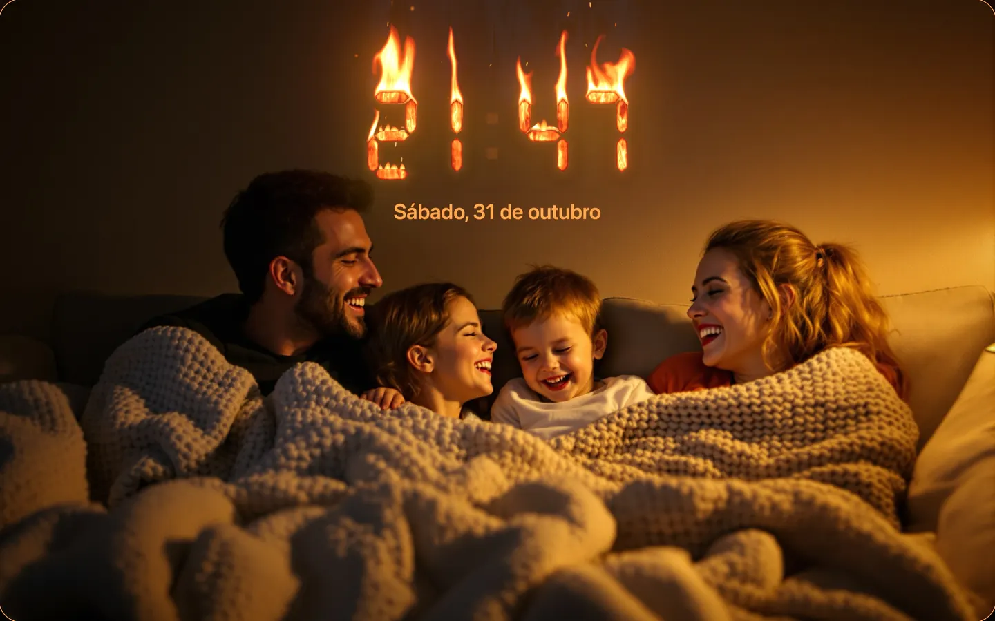 Um relógio de fogo de verdade